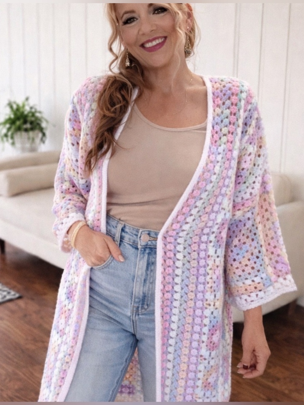 POL  NEON COLOR CROCHET KIMINO SIZE OS BRAND NEW